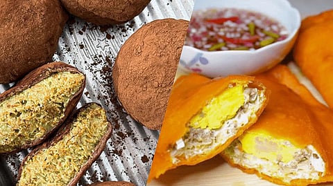 SWEET OR SAVORY? Netizens and foodies go crazy with trending food choices: Dubai Chewy Cookie and Ilocos Empanada.