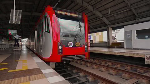 THIRD generation train along Light Rail Transit Line 1.