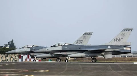 A pair of Taiwanese air force F-16V fighter aircraft prepare for take off at Chiayi Air Base in January. Taiwan has not detected a single Chinese military aircraft around the island for nine of the past 10 days, leaving experts puzzling over the reasons for the dramatic reduction in sorties.