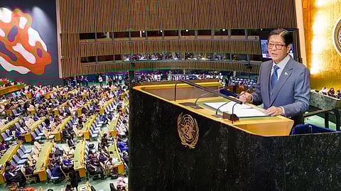 PRESIDENT Ferdinand R. Marcos Jr. delivers a speech at the UN Headquarters in New York during the 70th Session of the Commission on the Status of Women (CSW70), highlighting women’s central role in national and global progress and the Philippines’ commitment to empowering and protecting women worldwide.