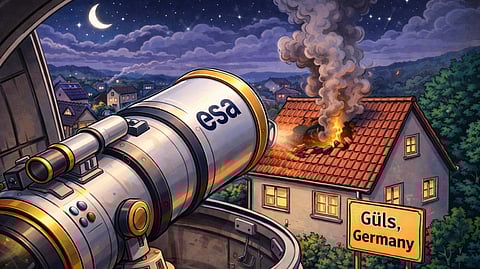 LARGE-SCALE telescopes that scan the night sky for objects fail to detect it.