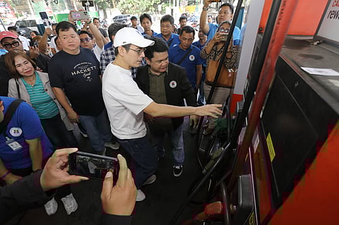MANILA Mayor Isko Moreno leads an inspection of gas stations in the city to stop overpricing.