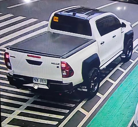 VEHICLE involved in a shooting incident in Barangay Pinagkaisahan, Quezon City last March 10.
