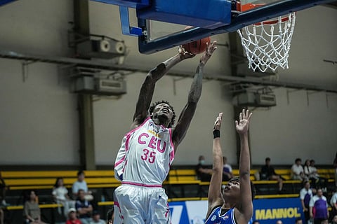 PRECIOUS Momowei remains unstoppable, towing the CEU Scorpions to a 82-75 win over the PCU-D Dophins to clinch an outright semifinal berth in the PGFlex-UCAL basketball tournament on Thursday.