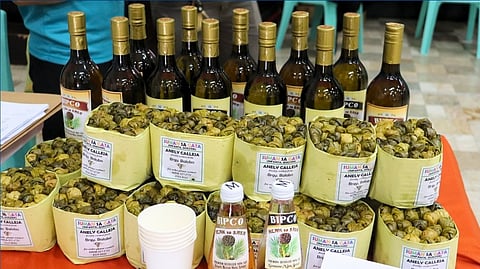 NIPA wine and suman are showcased at the exit ceremony of the successful livelihood FDC project SMILE‑GROWTH.