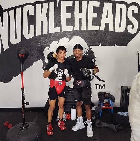 IBF champion Pedro Taduran (left) and Cuban Joahnys Argilagos have complemented each other in sparring in Las Vegas.