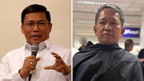 LAWYER Levito Baligod and Retired General Romeo Poquiz