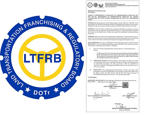 Memorandum Circular No. 2026-023 of Land Transportation Franchising and Regulatory Board