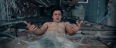 Tom Holland as Peter Parker.