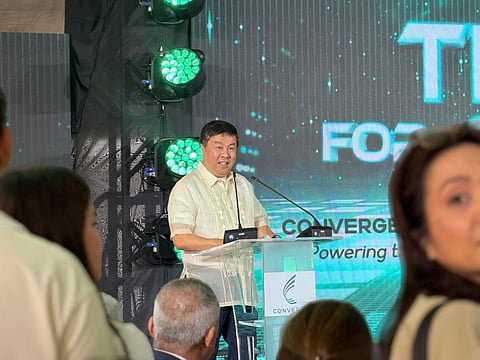 Converge CEO Dennis Anthony Uy leads the inauguration of the company’s 12-megawatt data center facility in Angeles City, Pampanga.