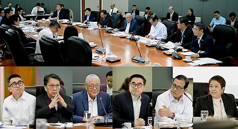 FINANCIAL Stability Coordination Council (FSCC) Chairman and Bangko Sentral ng Pilipinas (BSP) Governor Eli M. Remolona, Jr. (lower photo, third from left) leads the FSCC quarterly meeting on 13 March 2026. With him are (lower photos, from left) Securities and Exchange Commission Commissioner McJill Bryant T. Fernandez., Insurance Commissioner Reynaldo A. Regalado, Department of Finance Secretary Frederick D. Go, Philippine Deposit Insurance Corporation President Roberto B. Tan, and BSP Assistant Governor Veronica B. Bayangos.