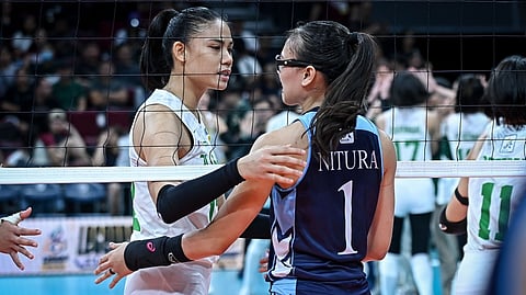 ANGEL Canino of La Salle and Shaina Nitura of Adamson tangle once again to start the second round of the UAAP Season 88 women’s volleyball tournament.