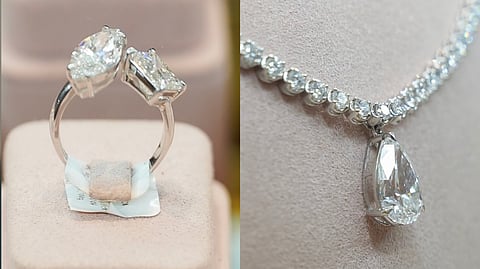 Theia Gems pieces on display.