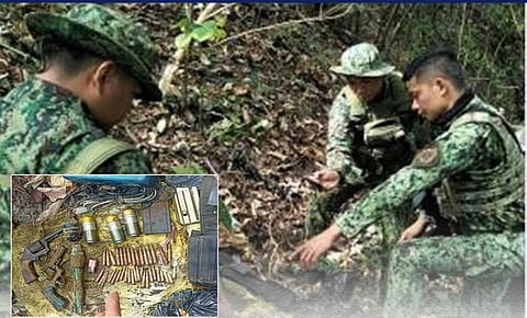 Firearms, explosives and ammunitions were recovered by authorities at Barangay Bugnan, Gabaldon, Nueva Ecija on March 20, 2026,