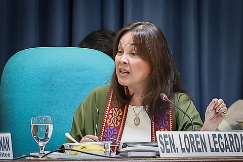 Senator Loren Legarda fumes at DOE for deying that the county is not yet in an oil crisis during Tuesday's hearing of PROTECT Committee.