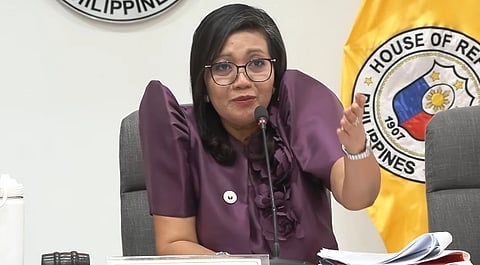 HOUSE Committee on Justice Chairperson Gerville Luistro during the determination of probable cause hearing into the two impeachment complaints against Vice President Sara Duterte this Wednesday.