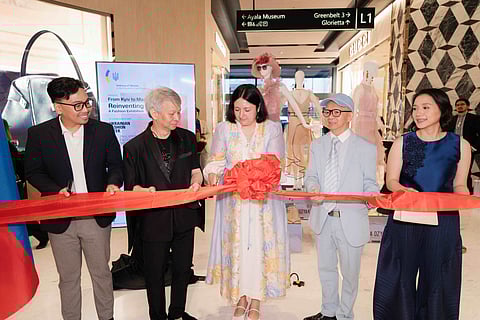 RIBBON-cutting ceremony of ‘From Kyiv to Manila,’ a special fashion exhibit of the Spring-Summer ‘26 collection of celebrated Ukrainian designer Nadya Dzyak at Greenbelt 4 (from left): John Malte, general manager of Premier Developments of Greenbelt; Audie Espino, founder and executive producer of Philippine Fashion Week; H.E. Yuliia Fediv, Ambassador of Ukraine; Joey Espino, founder and executive producer of Philippine Fashion Week; and Dr. Beatrice Jane L. Ang, Consul ad Honorem of the Consulate of Ukraine.