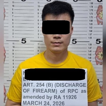 MUGSHOT of alias "Richard," 28 years old, who was nabbed and charged for illegal discharge of firearms at a mall in Quezon City.