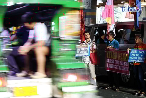 (March 26 2026) Various progressive groups join members of PISTON as part of the No to Oil Price Hike Coalition hold a rally in Cubao, Quezon City on Thursday, March 26, 2026 during the transportation strike as they call for the removal of excise tax and VAT along with consideration to repeal the oil deregulation. Photo/Analy Labor