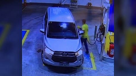 AUTHORITIES are currently searching for the driver of a vehicle who fled after getting a full tank of fuel at a gas station in Balintawak, Quezon City, in the early hours of Sunday.