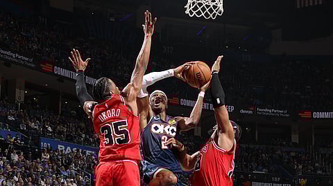 SHAI Gilgeous-Alexander provides solid scoring in leading the Oklahoma City Thunder to a 131-113 win over the Chicago Bulls in the NBA.