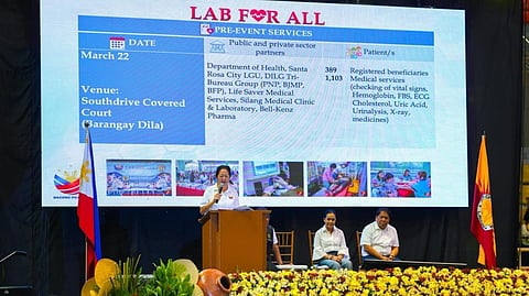 FL leads free health drive in Laguna