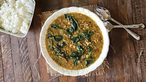 Still a Friday feast with Ginisang Munggo on the table.