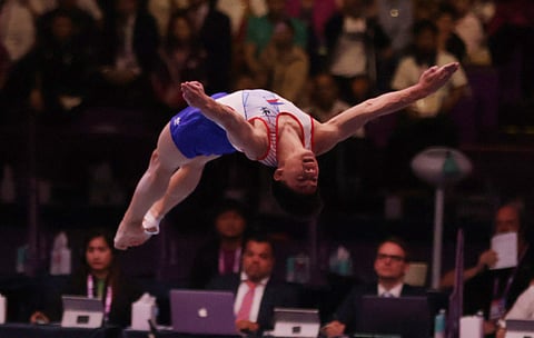 Yulo secures floor exercise final berth