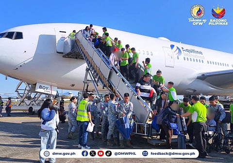 344 Filipinos from conflict-torn Middle East arrive in Manila