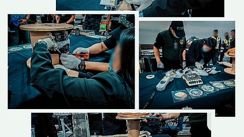 Authorities conduct examination and inventory of the illegal substances recovered from the shipment last April 1, 2026.