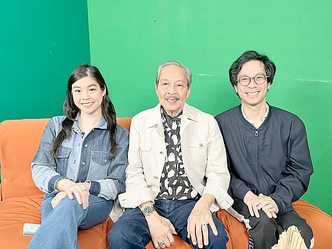 RAMON flanked by Anna and Michael after an interview on DAILY TRIBUNE’s Pairfect hosted by Dinah Ventura.