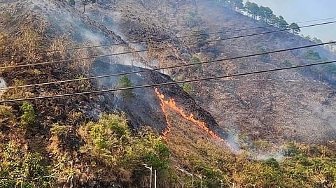 Bontoc forest fire leaves road hazards