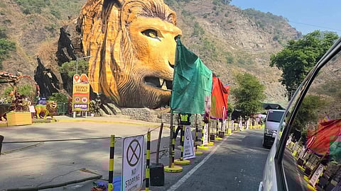 Because of the pronouncement of DILG Secretary Jonvic Remulla to prohibit picture taking at the Lion's Head along Kennon Road, tarps were installed in front of one of the famous landmark of Baguio City barring tourists to enjoy the view and giving uncertainty to the livelihood of the vendors that rely on their daily sales in the area. |Aldwin Quitasol. Photo Courtesy of Regie Mangaoang