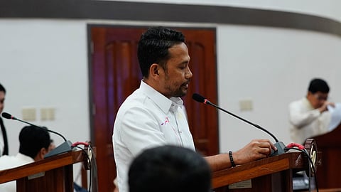 Palawan 2nd District Board Member Al Nashier Ibba in his privilege speech during the 36th Regular Session of the 45th Provincial Government of Palawan on April 7, 2026.