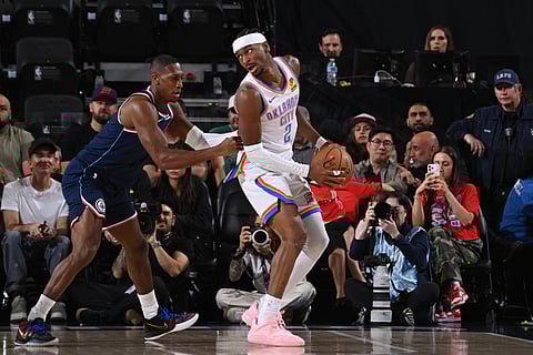 SHAI Gilgeous-Alexander dazzles with a double-double performance to lift the Oklahoma City Thunder to a 128-110 win over the Los Angeles Clippers in the NBA regular season.