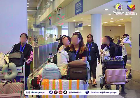 342 Filipinos repatriated from UAE arrive in Manila