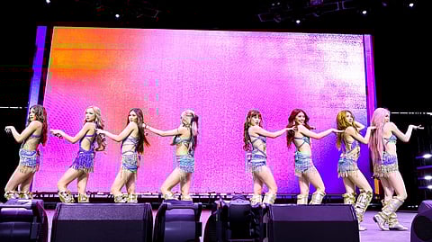 EIGHT-member girl group BINI makes a golden debut at the Mojave Stage during Coachella 2026.