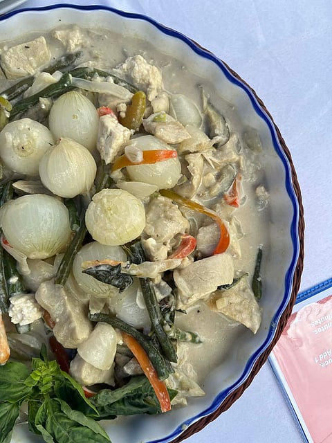 VEGETABLE green curry by Susan Fajardo (third place, dish category).