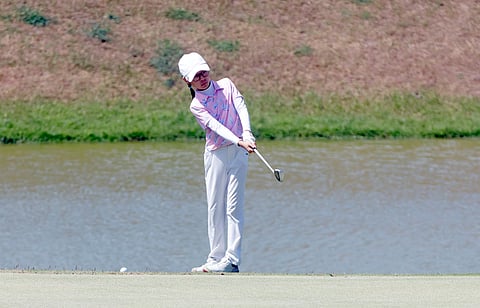 ANDREA Dee stamps class at Summit Point Golf and Country Club in Lipa, Batangas on Wednesday.