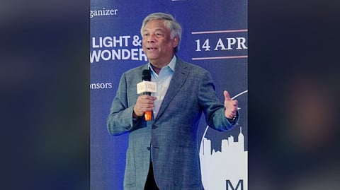 PAGCOR chairman and CEO Alejandro H. Tengco on Tuesday, 14 April, addresses gaming industry stakeholders during the 34th Manila After Dark networking event, hosted by Inside Asian Gaming.