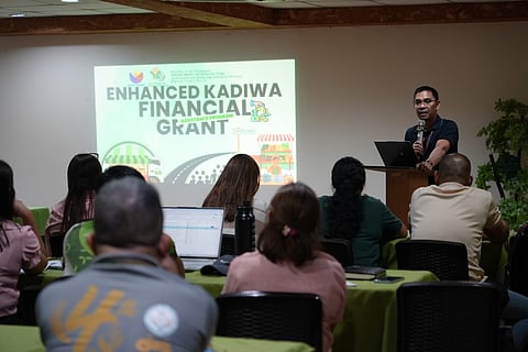 The Department of Agriculture (DA) Central Luzon, led by the Agribusiness and Marketing Assistance Division, prepares the project proposal for the beneficiaries of the Enhanced KADIWA Financial Grant on April 15, 2026, at the Greene Manor in the City of San Fernando, Pampanga.