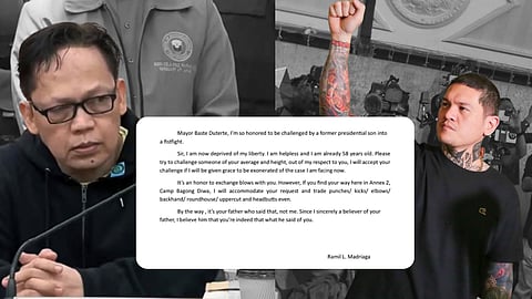 Madriaga accepts Baste Duterte fistfight challenge