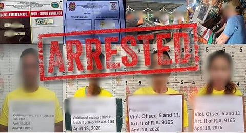 No let-up in law enforcement! 6 drug personalities and 4 wanted individuals arrested during April 17-18 crackdown.