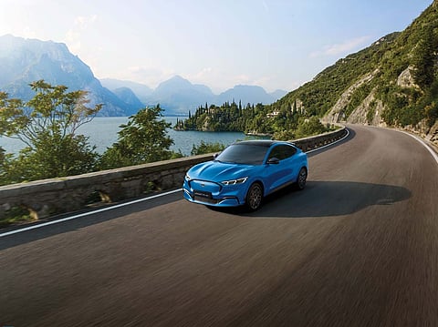 ELECTRIC Mustang Mach-E heads out on the road as Ford cuts its price and offers zero-interest financing this April.