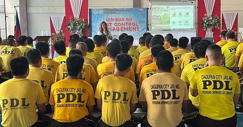 PERSONS deprive of liberty from the Dagupan City Jail attend a seminar on pest control.