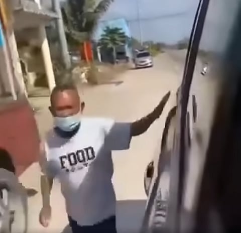 Screen grab from an incident concerning a supposed "vlogger" pranking a gasoline attendant in Cagayan by not paying for gas.