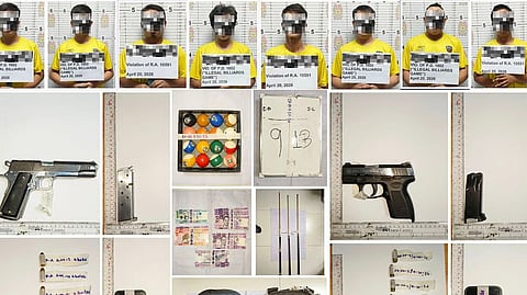 8 nabbed over unlawful gambling, unlicensed firearms