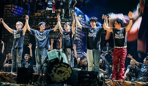 IN a masterclass of stagecraft, the members of SB19 were revealed via a hidden lifting platform, appearing to the crowd like characters from an unfolding epic. The high-concept production underscored the group’s status as more than just performers — they are storytellers of their own historic journey.