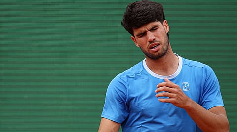 CARLOS Alcaraz suffers an injury that casts doubt on his French Open campaign.