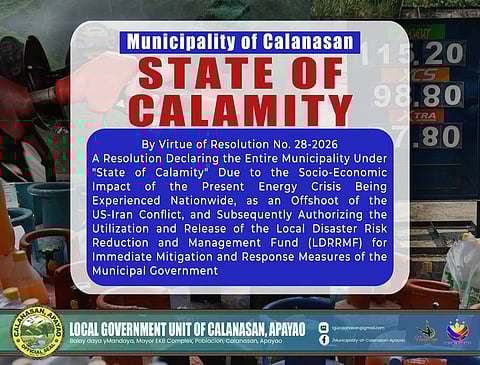 Calanasan declares state of calamity over energy crisis